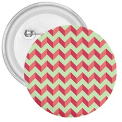 Modern Retro Chevron Patchwork Pattern 3  Buttons