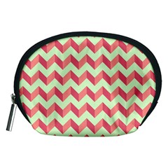 Modern Retro Chevron Patchwork Pattern Accessory Pouches (medium)  by GardenOfOphir