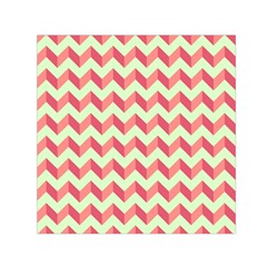 Modern Retro Chevron Patchwork Pattern Small Satin Scarf (square) 