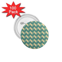 Modern Retro Chevron Patchwork Pattern 1 75  Buttons (100 Pack) 