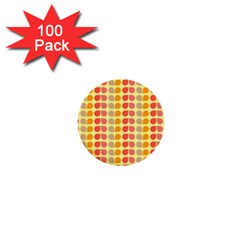 Colorful Leaf Pattern 1  Mini Buttons (100 Pack)  by GardenOfOphir