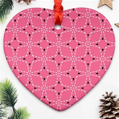 Cute Pretty Elegant Pattern Heart Ornament (2 Sides) by GardenOfOphir