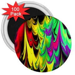 Fractal Marbled 14 3  Magnets (100 Pack)