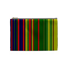 Hot Stripes Grenn Blue Cosmetic Bag (medium) 