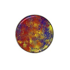 Abstract In Gold, Blue, And Red Hat Clip Ball Marker (10 Pack)