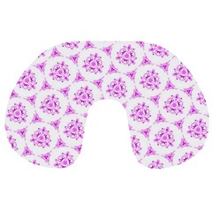 Sweet Doodle Pattern Pink Travel Neck Pillows by ImpressiveMoments