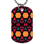 Rhombus and other shapes pattern Dog Tag (One Side) Front