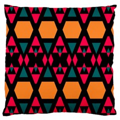 Rhombus And Other Shapes Pattern Large Cushion Case (two Sides) by LalyLauraFLM