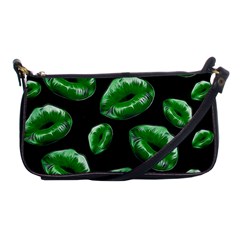 Sassy Florescent Green Lips Shoulder Clutch Bags by OCDesignss