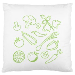 Green Vegetables Standard Flano Cushion Cases (one Side)  by Famous