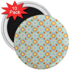 Cute Seamless Tile Pattern Gifts 3  Magnets (10 Pack) 