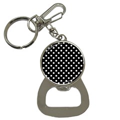 Black And White Polka Dots Bottle Opener Key Chains