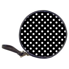 Black And White Polka Dots Classic 20-cd Wallets by GardenOfOphir