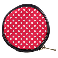 Hot Pink Polka Dots Mini Makeup Bags by GardenOfOphir