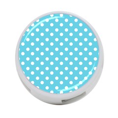 Sky Blue Polka Dots 4-port Usb Hub (one Side)