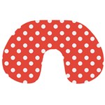 Indian Red Polka Dots Travel Neck Pillows Front