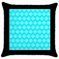 Abstract Knot Geometric Tile Pattern Throw Pillow Cases (black) by GardenOfOphir