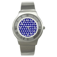 Ladybug Vector Geometric Tile Pattern Stainless Steel Watches by GardenOfOphir