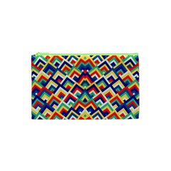 Trendy Chic Modern Chevron Pattern Cosmetic Bag (xs) by GardenOfOphir