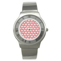 Modern Chic Vector Camera Illustration Pattern Stainless Steel Watches by GardenOfOphir