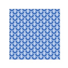 Awesome Retro Pattern Blue Small Satin Scarf (square) 