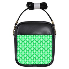 Awesome Retro Pattern Green Girls Sling Bags