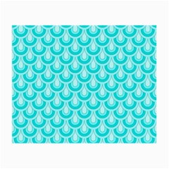 Awesome Retro Pattern Turquoise Small Glasses Cloth (2-side) by ImpressiveMoments