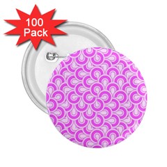 Retro Mirror Pattern Pink 2 25  Buttons (100 Pack) 