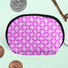 Retro Mirror Pattern Pink Accessory Pouches (medium)  by ImpressiveMoments