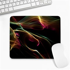 Glowing, Colorful  Abstract Lines Large Mousepads