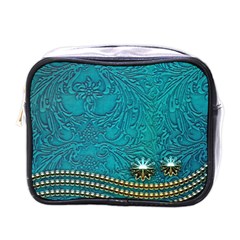 Wonderful Decorative Design With Floral Elements Mini Toiletries Bags