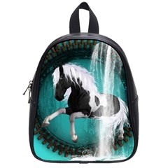 Beautiful Horse With Water Splash  School Bags (small)  by FantasyWorld7