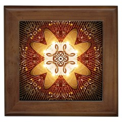 Elegant, Decorative Kaleidoskop In Gold And Red Framed Tiles by FantasyWorld7