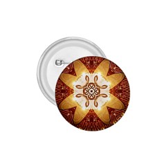 Elegant, Decorative Kaleidoskop In Gold And Red 1 75  Buttons by FantasyWorld7