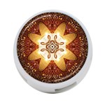 Elegant, Decorative Kaleidoskop In Gold And Red 4-Port USB Hub (Two Sides)  Front