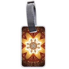 Elegant, Decorative Kaleidoskop In Gold And Red Luggage Tags (one Side)  by FantasyWorld7