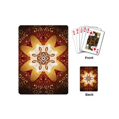 Elegant, Decorative Kaleidoskop In Gold And Red Playing Cards (mini)  by FantasyWorld7