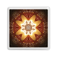 Elegant, Decorative Kaleidoskop In Gold And Red Memory Card Reader (square)  by FantasyWorld7