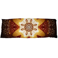 Elegant, Decorative Kaleidoskop In Gold And Red Body Pillow Cases Dakimakura (two Sides)  by FantasyWorld7