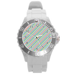 Stripes 2015 0401 Round Plastic Sport Watch (l) by JAMFoto