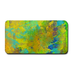 Abstract In Blue, Green, Copper, And Gold Medium Bar Mats by digitaldivadesigns