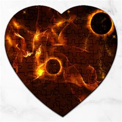 Fire And Flames In The Universe Jigsaw Puzzle (heart)