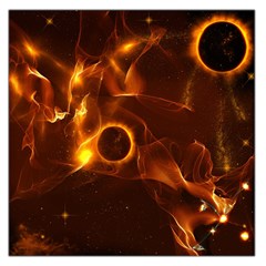 Fire And Flames In The Universe Large Satin Scarf (square)