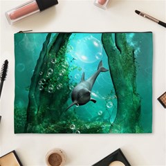 Wonderful Dolphin Cosmetic Bag (xl) by FantasyWorld7