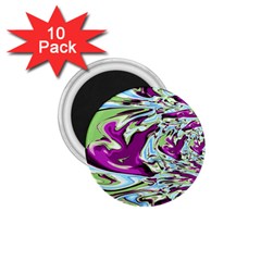 Purple, Green, And Blue Abstract 1 75  Magnets (10 Pack) 