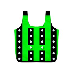 Florescent Green Polka-dot  Full Print Recycle Bags (s) 