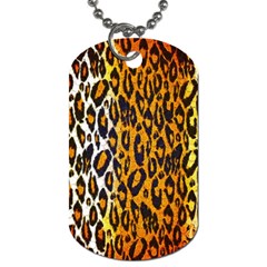 Brown Cheetah Abstract  Dog Tag (two Sides)