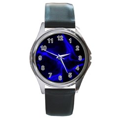 Cosmic Energy Blue Round Metal Watches