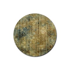 Beautiful  Decorative Vintage Design Rubber Round Coaster (4 Pack) 