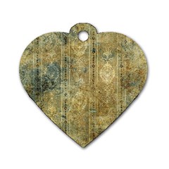 Beautiful  Decorative Vintage Design Dog Tag Heart (one Side)